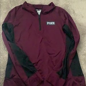 Maroon PINK half zip